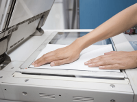 máy photocopy in ra giấy trắng