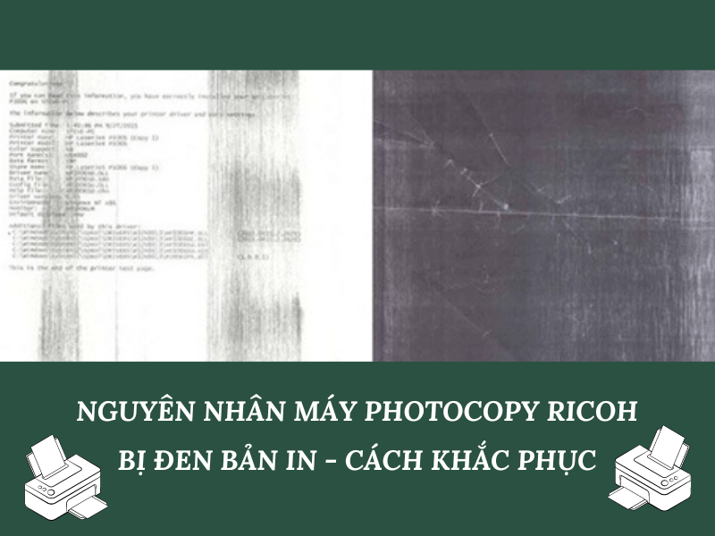 Máy photocopy Ricoh bị đen bản in