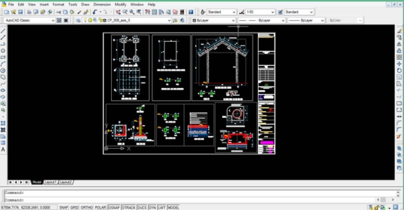 Mở cửa sổ AutoCAD