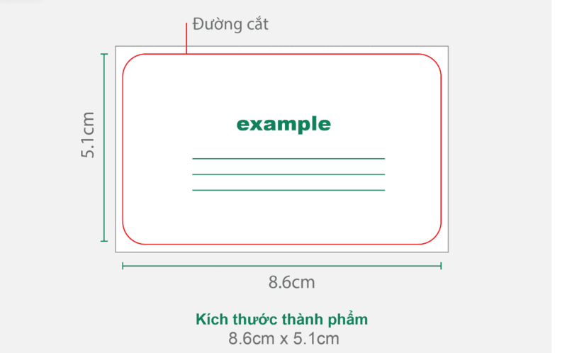 Kích thước card visit hình chữ nhật